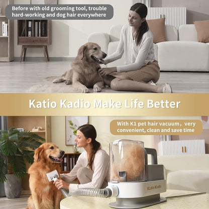 The Ultimate At-Home Pet(Dog/Cat) Deshedding Vacuum &amp; Grooming Kit | Quiet, 5-in-1 Hair Remover with Large Storage Tank